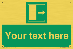 Custom sign safe condition Door slides right to open